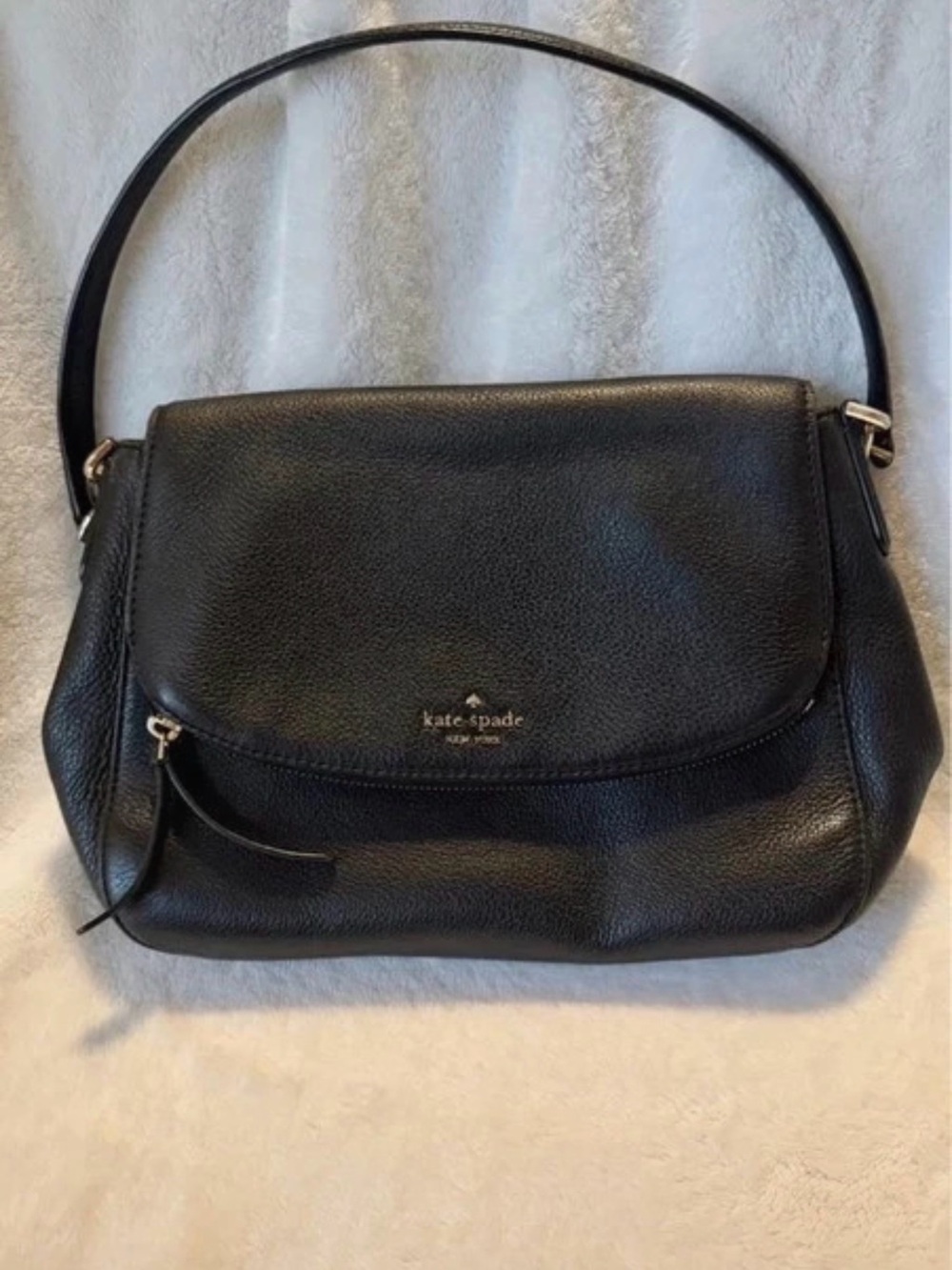 kate spade Black Pebbled Leather Shoulder Bag